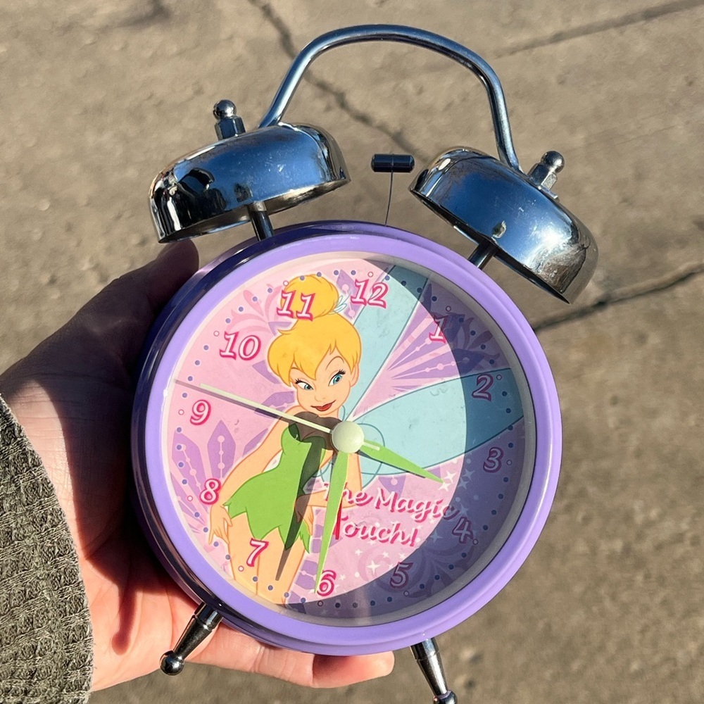 Tinker Bell Purple and Silver Clock